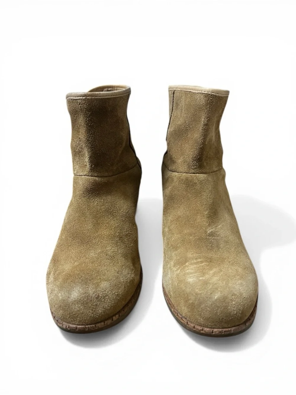 Ugg Suede Shearling Chestnut Ankle Boots 7 Comfort Minimalist Western Boho Chic